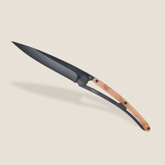 Deejo Μαχαίρι Στυλό με Κούμπωμα, Juniper Wood
