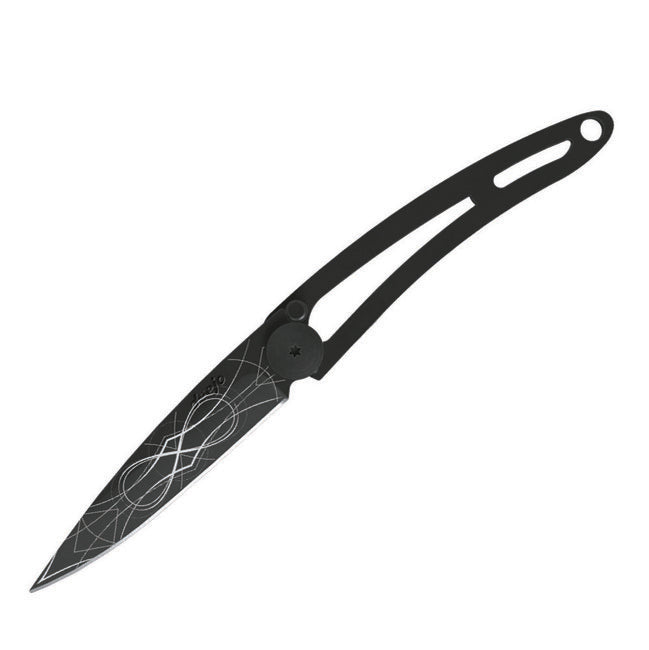 Deejo Naked Black Tattoo Infinite μαχαίρι διπλής δράσης