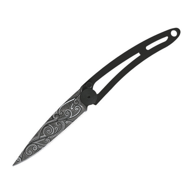 Deejo Naked Αναδιπλούμενο Μαχαίρι Black Tattoo Pacific