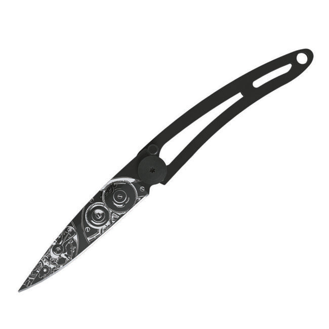 Deejo Watchmaker Αναδιπλούμενο Μαχαίρι Naked Black Tattoo