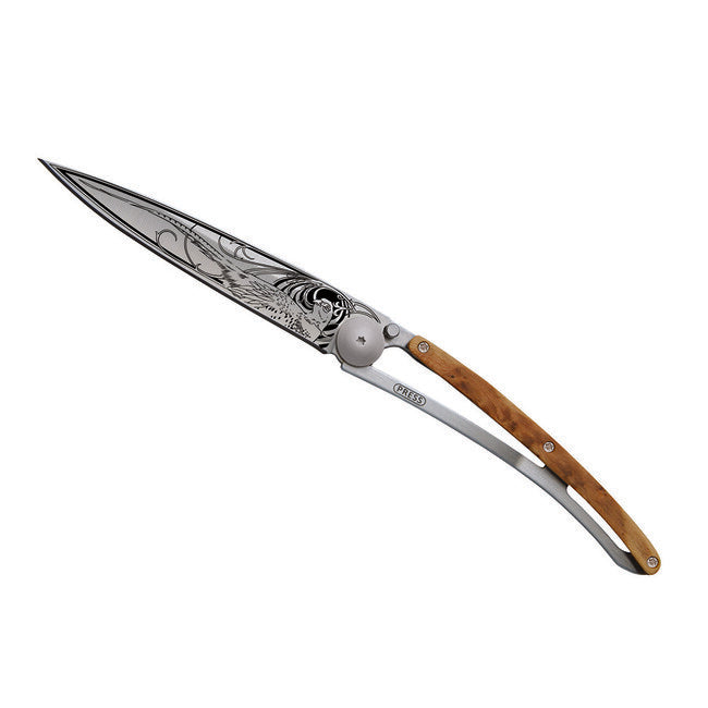 Deejo Nature Αναδιπλούμενο Μαχαίρι juniper wood Pheasant