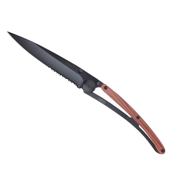 Deejo Serration Μαχαίρι Αναδίπλωσης, Μαύρο Coralwood