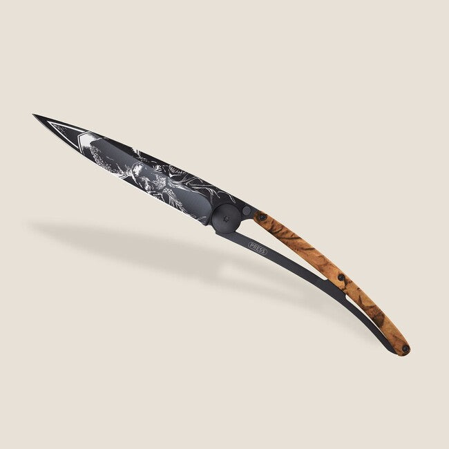 Deejo Tattoo Μαχαίρι Αναδίπλωσης Black Brown Camo Deer