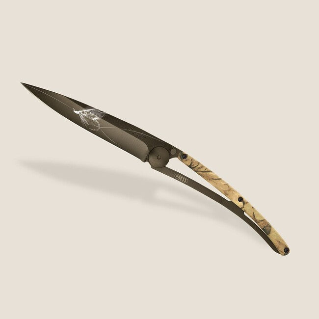 Deejo Tattoo Μαχαίρι Αναδιπλούμενο Black Brown Camo Silver Wilkinson
