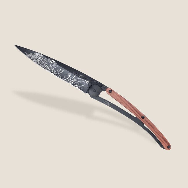 Deejo Tattoo Σουγιάς με Κλείσιμο, Black coral wood, Phoenix