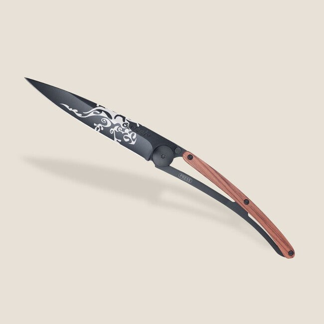 Deejo Tattoo Μαχαίρι Αναδιπλούμενο Black coralwood Gecko