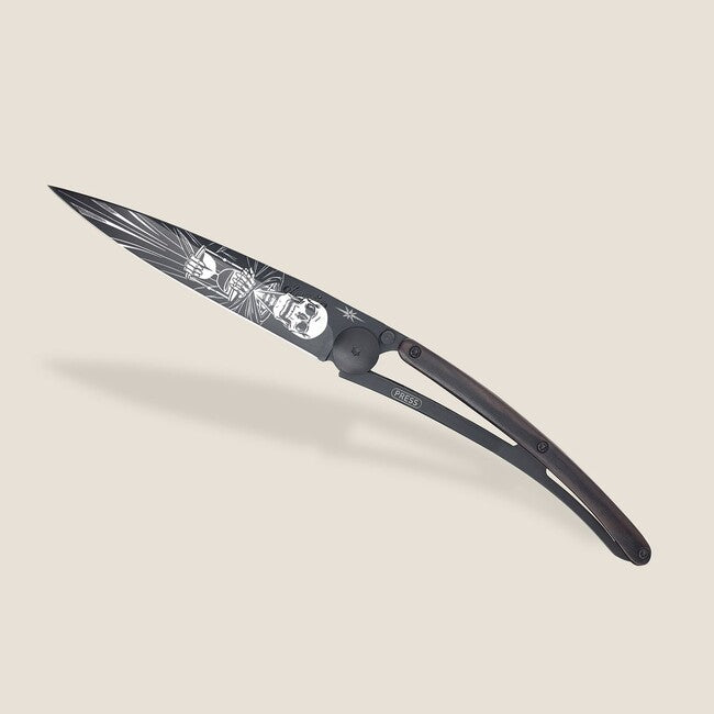 Deejo Tattoo Μαχαίρι Πτυσσόμενο Black Ebony Wood Immortal