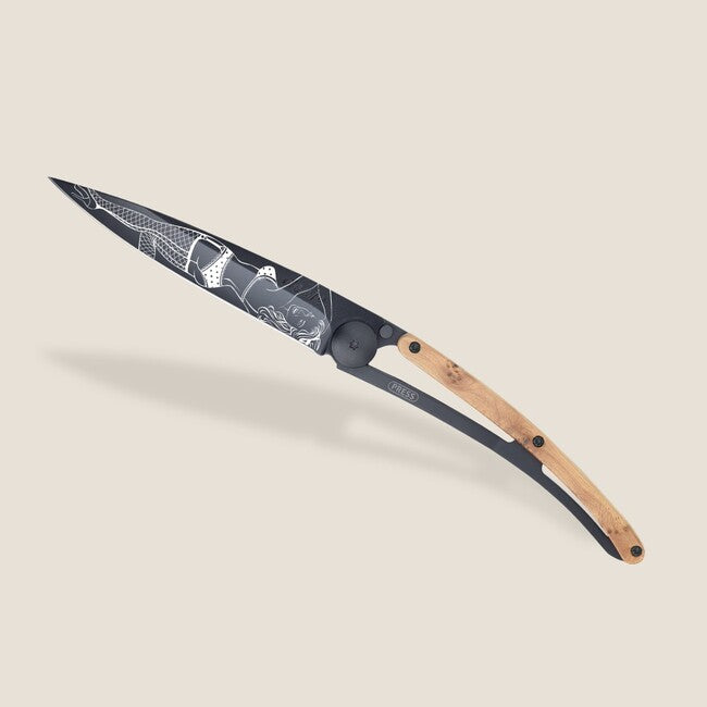 Deejo Tattoo Μαχαίρι Με Κλείσιμο Black juniper wood Pin up