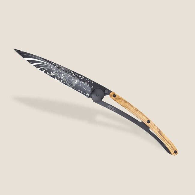 Deejo Tattoo Αναδιπλούμενο Μαχαίρι Black olive wood Samourair
