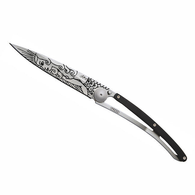 Deejo Tattoo Μαχαίρι Πτυσσόμενο Ebony Wood Mermaid
