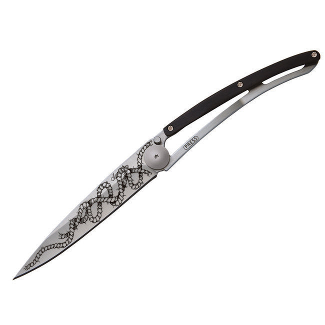 Deejo Tattoo Μαχαίρι Αναδιπλούμενο Ebony Wood Rope