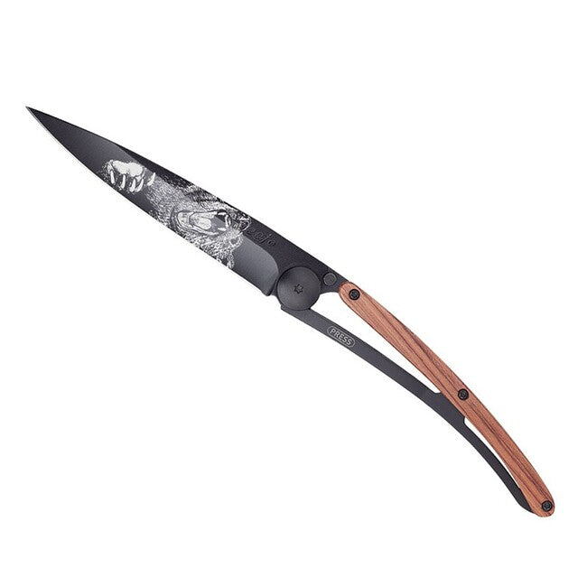 Deejo Tattoo Μαχαίρι Αναδιπλούμενο Grizzly Black Coralwood