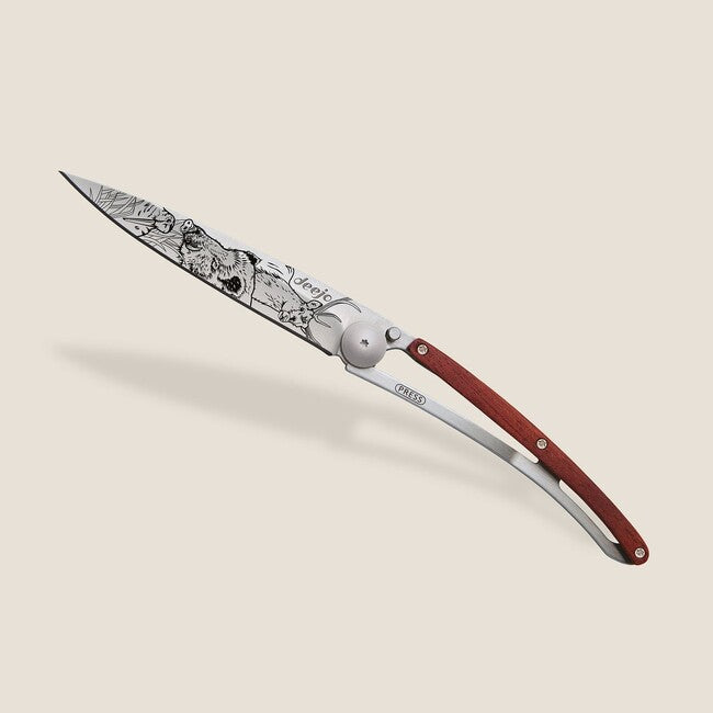 Deejo Tattoo Hunting Διπλωνόμενο Μαχαίρι Κυνηγιού coralwood