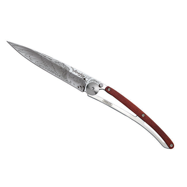 Deejo Tattoo Mirror Μαχαίρι Πτυσσόμενο Coralwood Eagle
