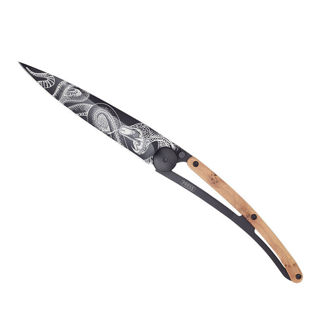 Deejo Tattoo Μαχαίρι Πτυσσόμενο Snake Black Juniper