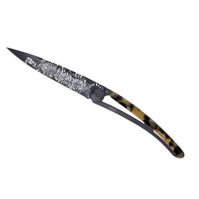 Deejo Tattoo Turtle Σουγιάς με Κλείστρο Black Shell Tiger