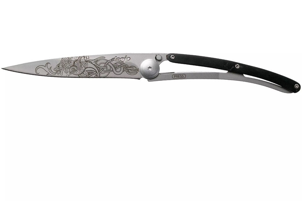 Deejo Tattoo Viking Αναδιπλούμενο Μαχαίρι ebony wood