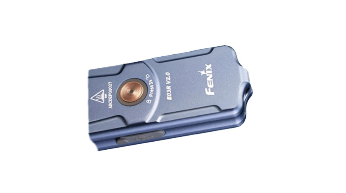 Fenix E03R V2.0 επαναφορτιζόμενος φακός, μπλε