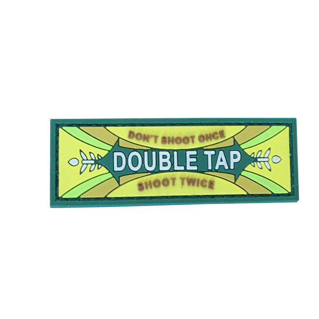 WARAGOD Double Tap Don't Shoot Once Twice Σήμα PVC, Λαδί