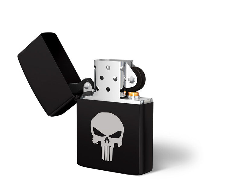 DRAGOWA Zapaλighter Punisher με χάραξη, μαύρο