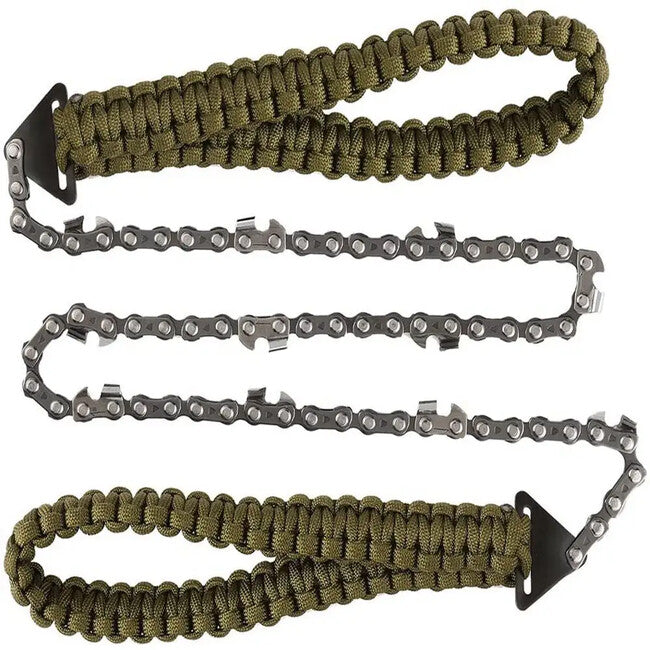 DRAGOWA Tactical Wander Τσέπης Αλυσοπρίονο με Paracord Λαβή, Πράσινο