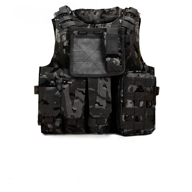 DRAGOWA Γιλέκο Heavy Duty Στρατιωτικό, Multicam Black