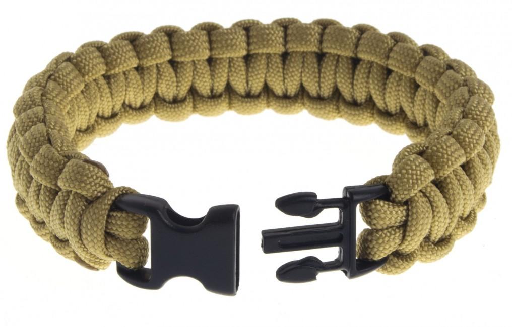 O&T Βραχιόλι Paracord με Πλαστική Αγκράφα, Χακί