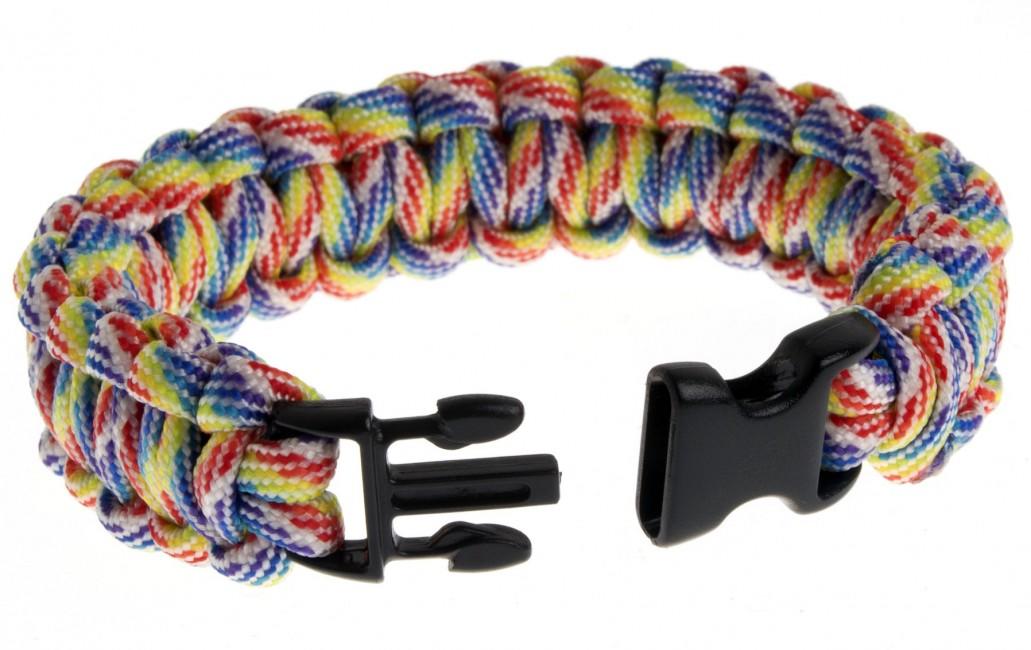 O&T Βραχιόλι Paracord με Πλαστική Αγκράφα, Happy Day