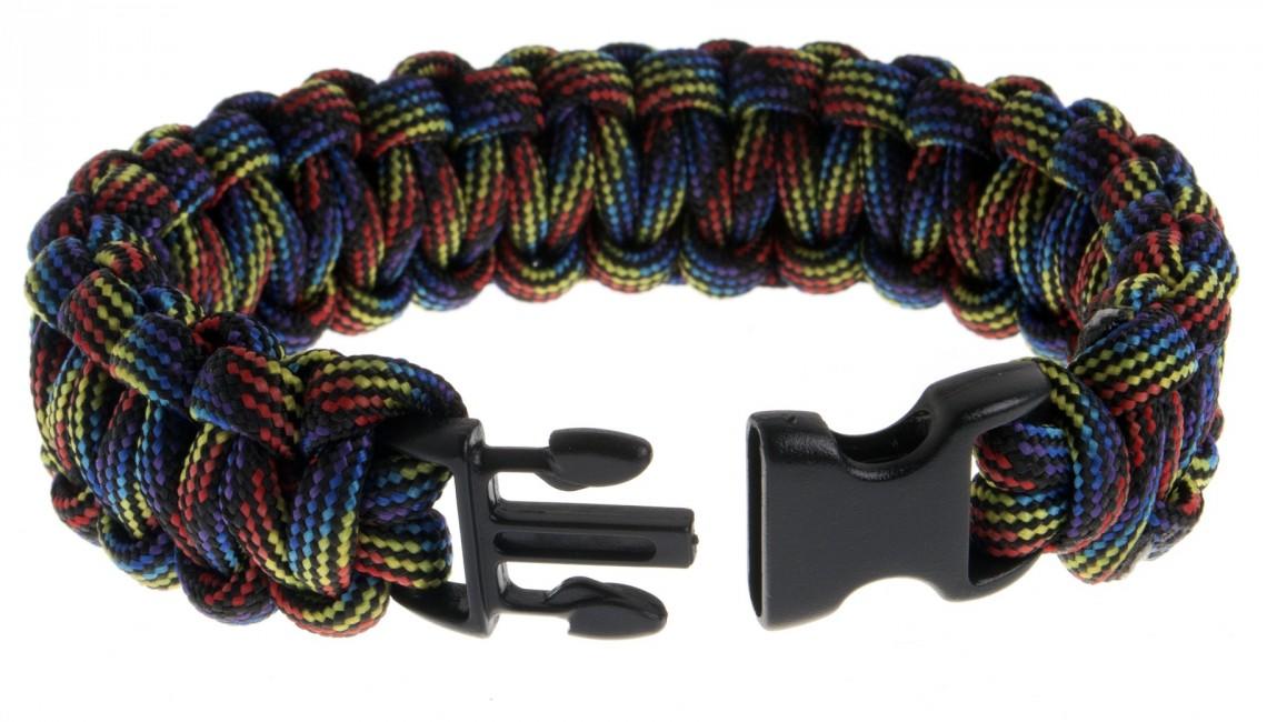 O&T Βραχιόλι Paracord με Πλαστική Αγκράφα, Happy Night