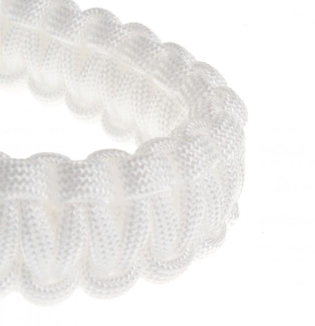 O&T Βραχιόλι Paracord Λευκό με Πλαστική Αγκράφα