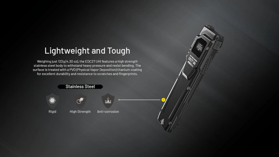 Nitecore EDC27 Φακός Επαναφορτιζόμενος UHi