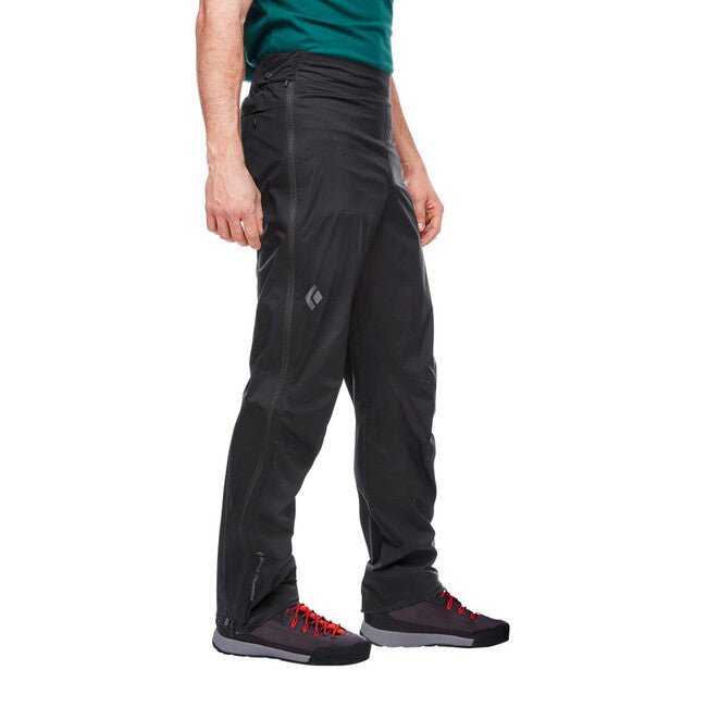 Black Diamond Stormline Stretch Full Zip Rain αδιάβροχο παντελόνι ανδρικό, μαύρο