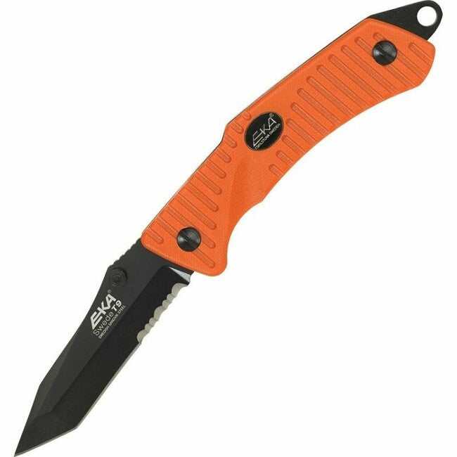 Eka Swede T9 Μαχαίρι Τακτικό 9 cm, Μαύρο, Πορτοκαλί, G10