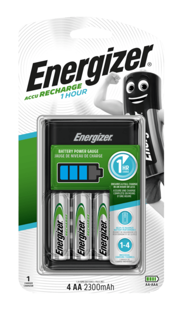 Energizer ENR 1HR Charger EU Φορτιστής Μπαταριών 4AA 2300 mAh