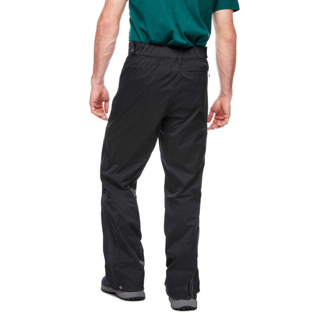 Black Diamond Stormline Stretch Full Zip Rain αδιάβροχο παντελόνι ανδρικό, μαύρο