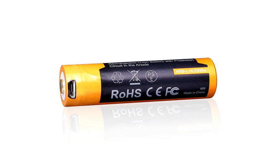 Fenix 18650 μπαταρία USB Li-Ion 2600 mAh
