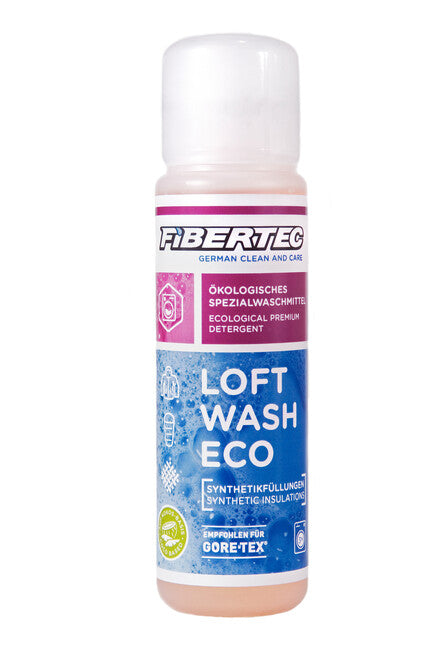 Fibertec Loft Wash Eco Απορρυπαντικό Ίνας Ecolabel για Υπνόσακους και Ρούχα, 100 ml