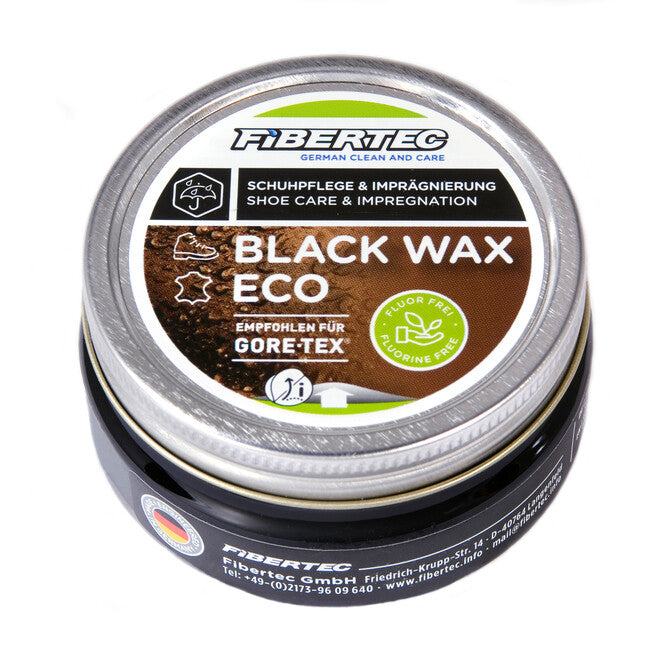 Fibertec Shoe Wax Eco Κερί Παπουτσιών για Εντατική Περιποίηση Δέρματος, Μαύρο, 100 ml