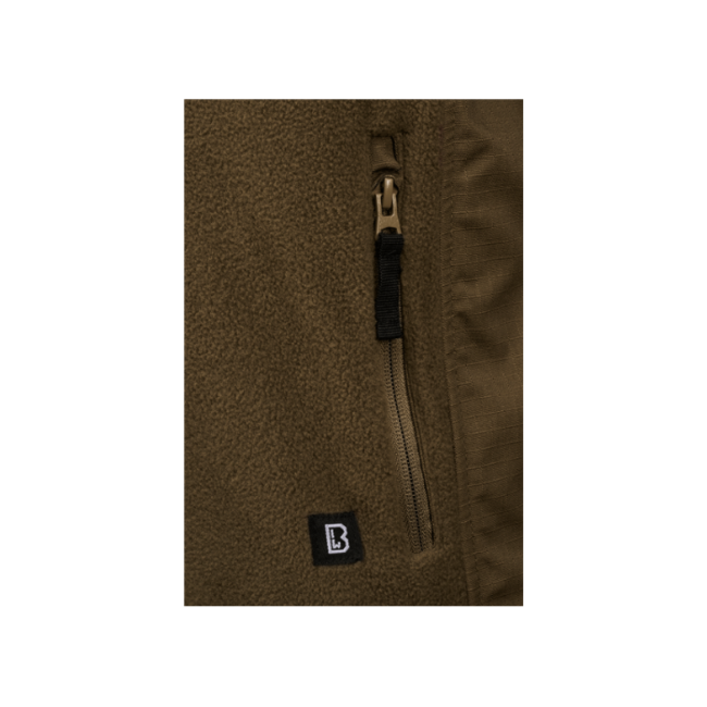 Brandit Fleecejacket Μπουφάν Ripstop, λαδί