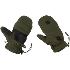 MFH rokavice flisaste s privlačnimi zankami, OD green