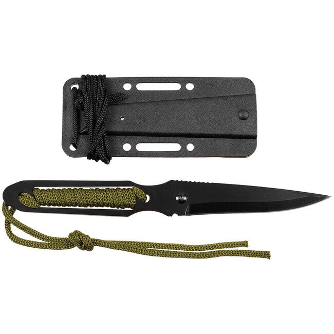 Fox Outdoor Μαχαίρι Action II, Μαύρο, Περυστή Λαβή, με Θήκη