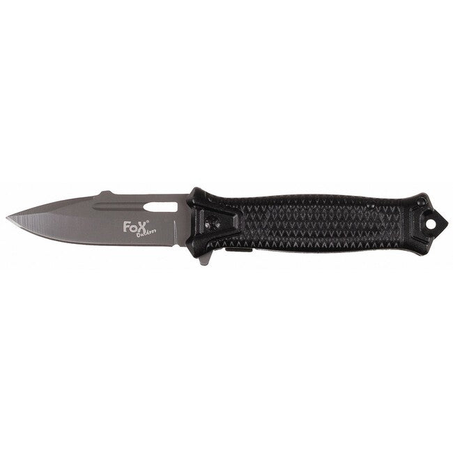 Fox Outdoor Jack Μαχαίρι Ενός Χεριού Snake, μαύρο, μεταλλική λαβή