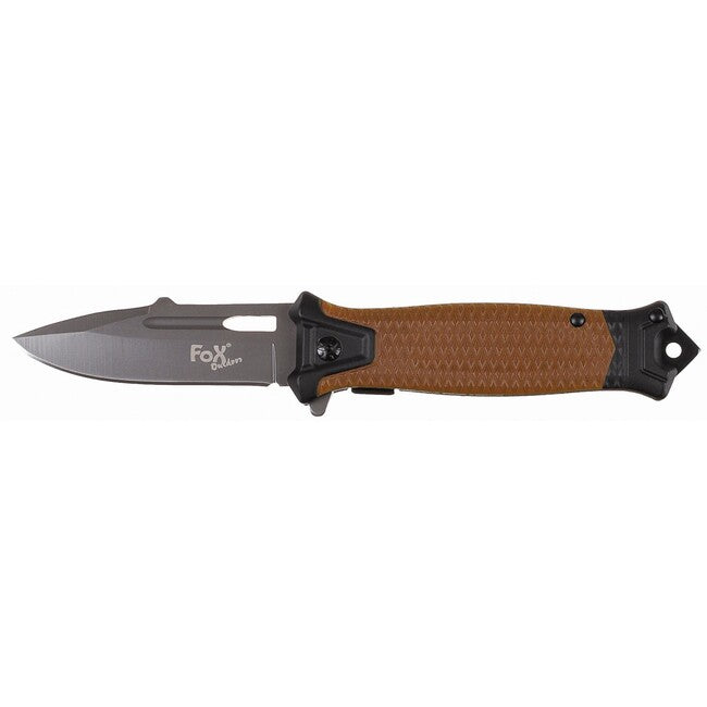 Fox Outdoor Snake Μαχαίρι Jack μιας χειρός, coyote tan, μεταλλική λαβή