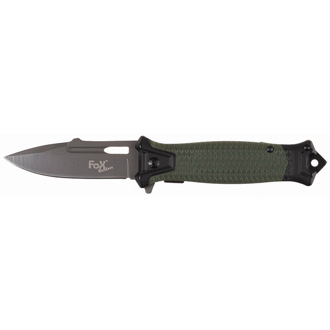 Fox Outdoor Jack Μαχαίρι Ενός Χεριού Snake, OD πράσινο, μεταλλική λαβή