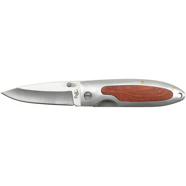 Fox Outdoor Jack Μαχαίρι Μονοχέρι, Ασημί, Ξύλινη Λαβή