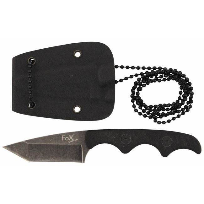 Fox Outdoor Neck II Μαχαίρι Λαιμού, Μαύρο