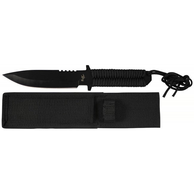 Fox Outdoor Μαχαίρι με Paracord, Μαύρο