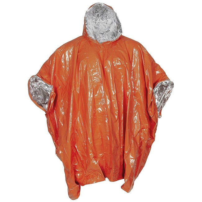 Fox Outdoor Πόντσο Έκτακτης Ανάγκης Μονόπλευρα Επικαλυμμένο με Αλουμίνιο, Πορτοκαλί