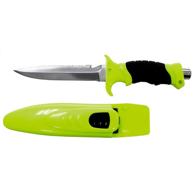 Fox Outdoor Profi Μαχαίρι Κατάδυσης, Νέον Κίτρινο-Μαύρο, με Θήκη