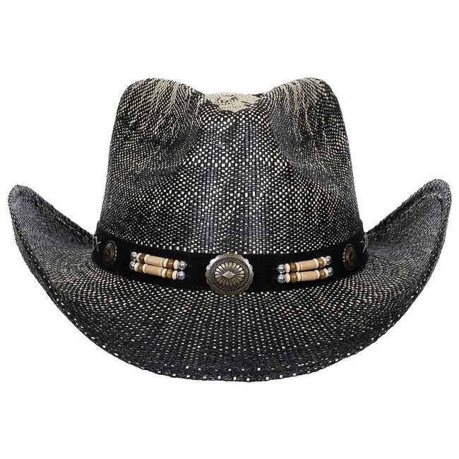 Fox Outdoor Texas Καπέλο Αχύρου με Κορδέλα Καπέλου, Μαύρο-Καφέ